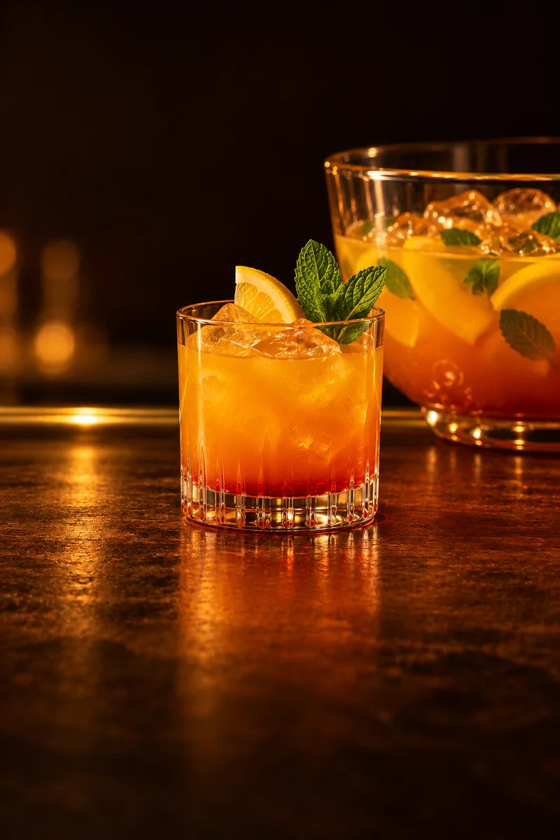 Illustration of Guarapita: bright orange, in a plain cup.